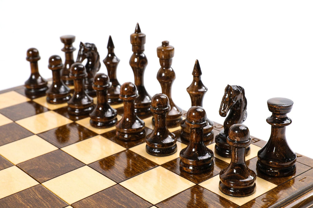 Wooden Chess Set with Expanded Playing Field –  15.7" / 40 cm - Unumperfectus