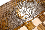 Church of St. Gayane Classic Set backgammon set - detail of the wood grain and finish