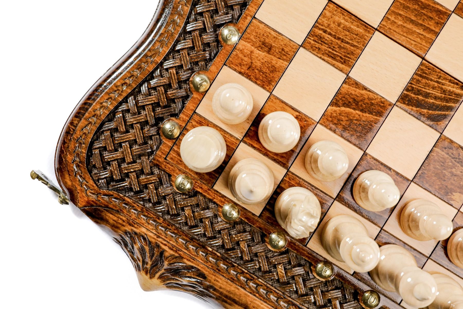 Chess & Backgammon Set — Braid Pattern with Mount Ararat Outline 40 cm | 15.6" - Unumperfectus