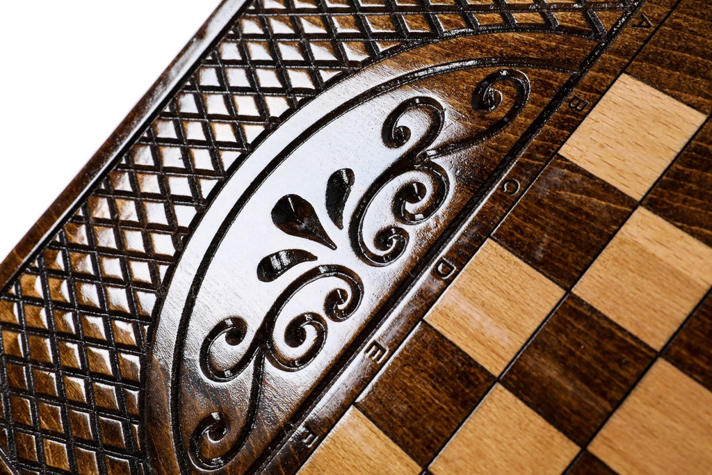 Eternity Carved Backgammon Board 23.6" | 60 cm - Unumperfectus