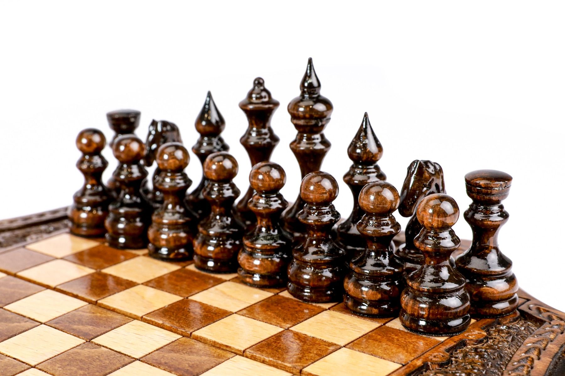Handmade Chess Set With Star-Shaped 24 cm / 9.4" - Unumperfectus