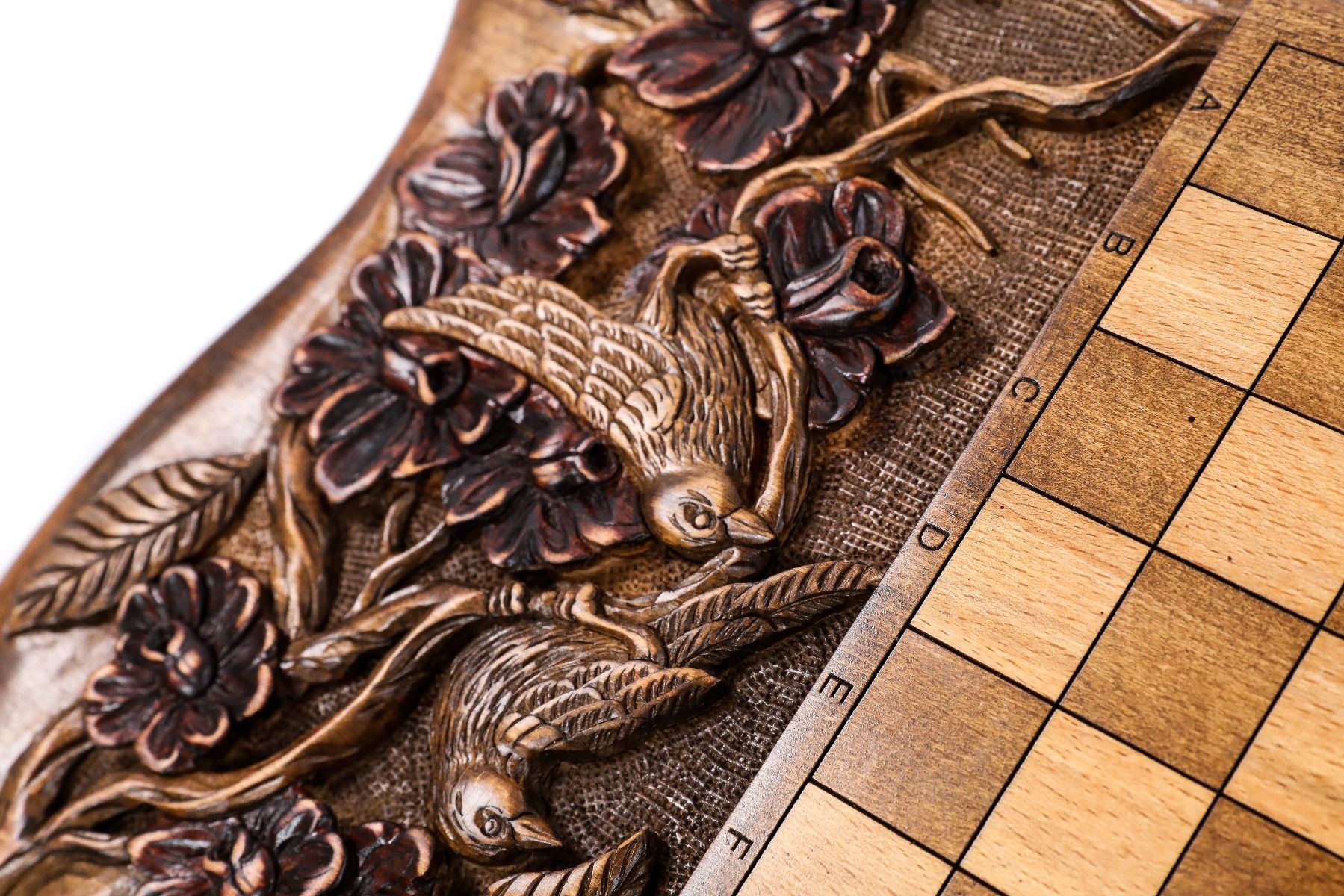 Backgammon Board - Hand-Carved Deer