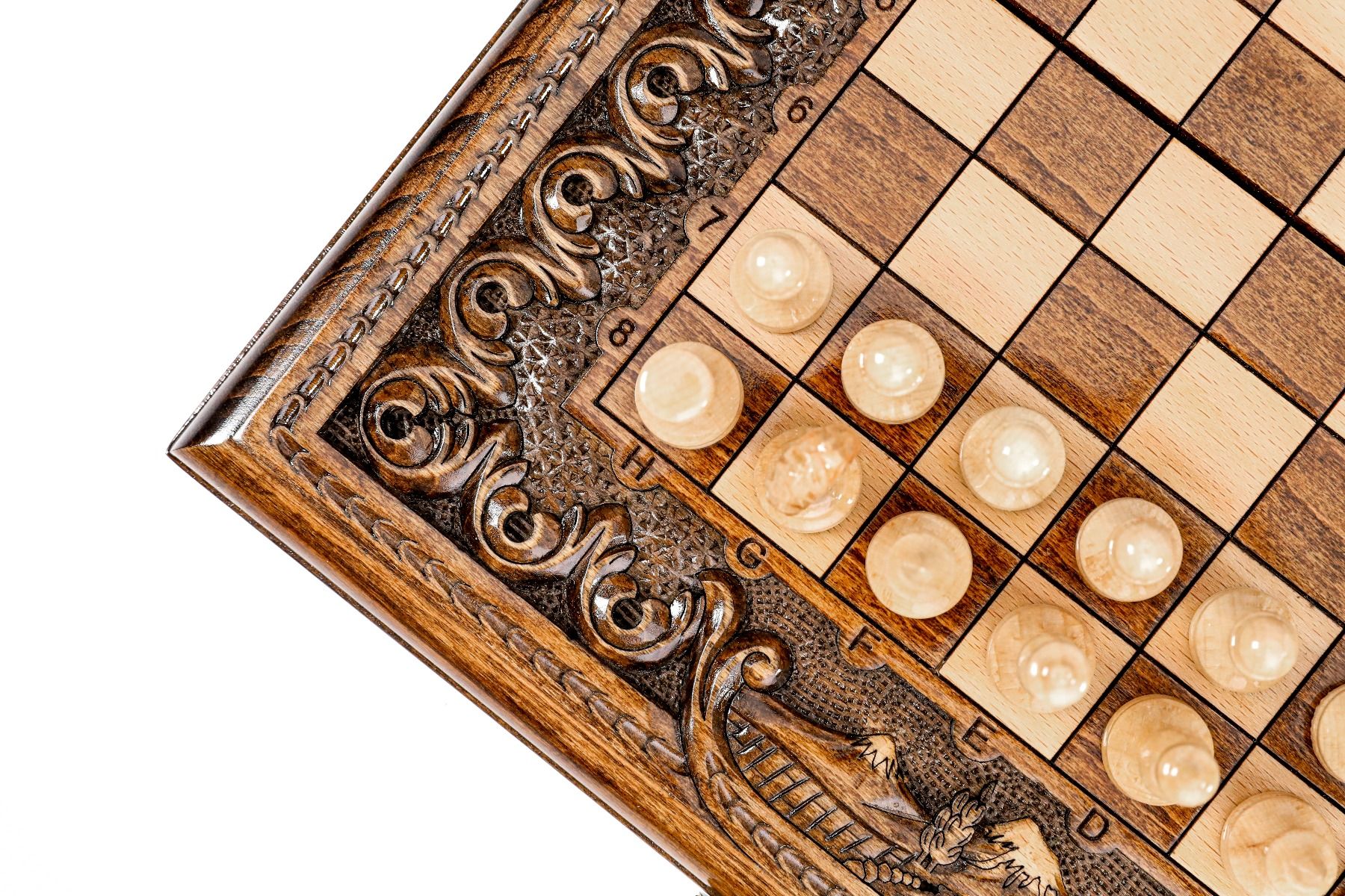 Armenian Chess & Backgammon Set with Mount Ararat 15.7" | 40 cm