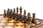 Carved Classic / chess set - angled view showing the craftsmanship
