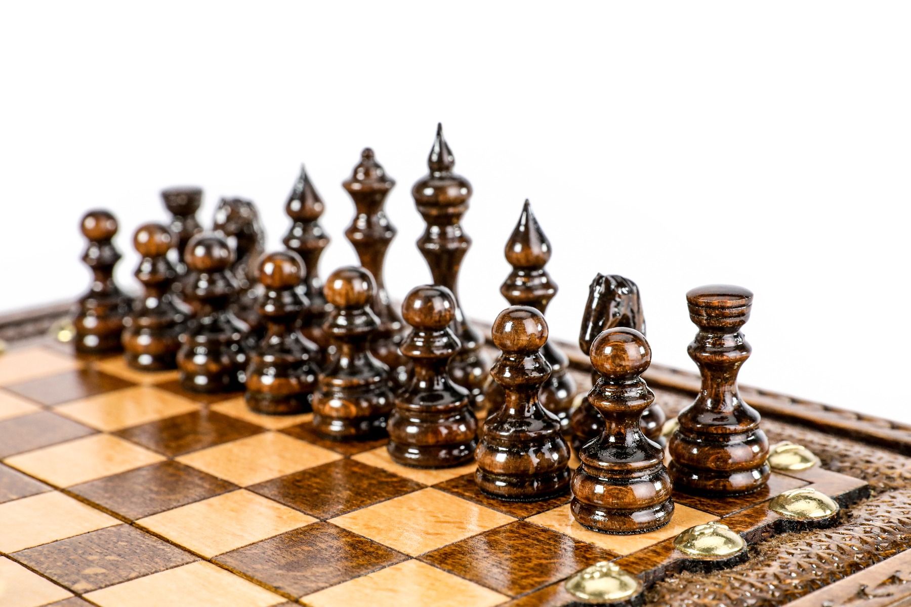 Wooden Carved Chess Set Classic 30 cm / 11.8" - Unumperfectus