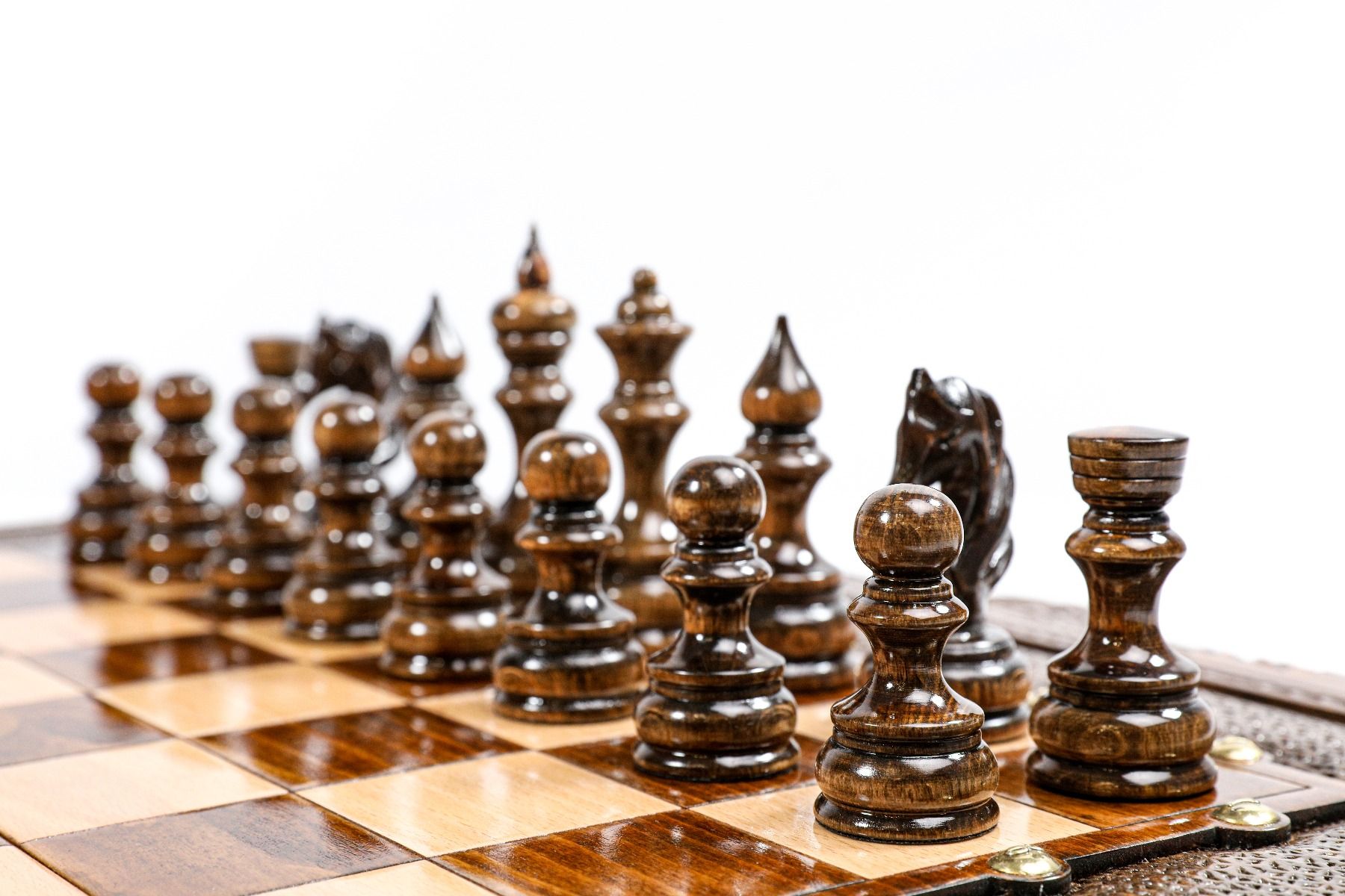 Wooden Chess & Backgammon Set - 60 cm | 24.7" - Unumperfectus