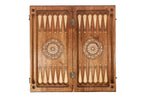 $100 Bill Edition backgammon board - corner detail of the board