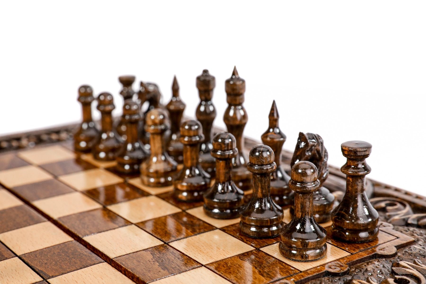 Armenian Chess & Backgammon Set with Mount Ararat 15.7" | 40 cm