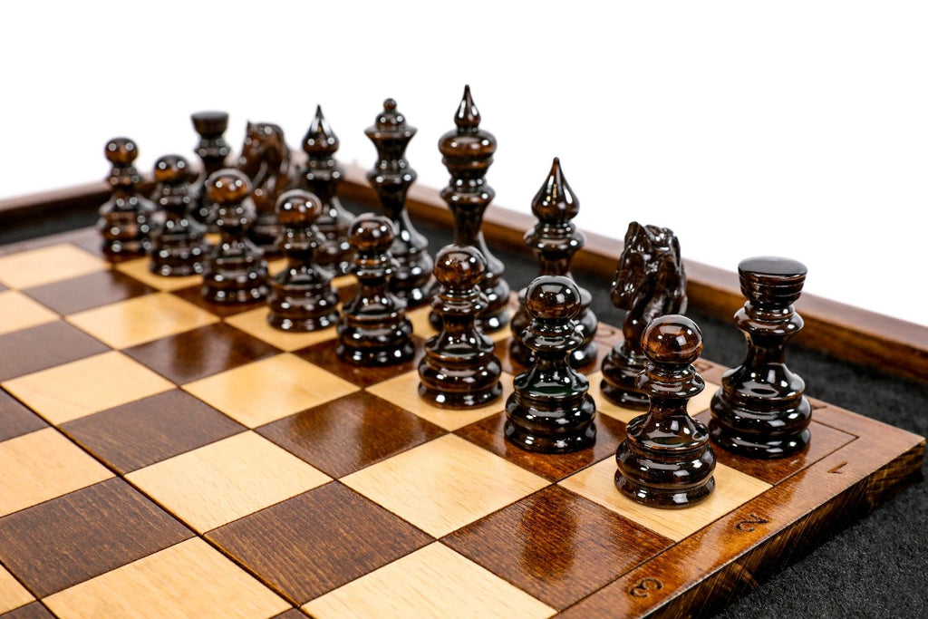 Wooden Carved Chess Set Eternity 60 cm | 24.7" - Unumperfectus