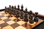 Carved Eternity chess set - carrying case included