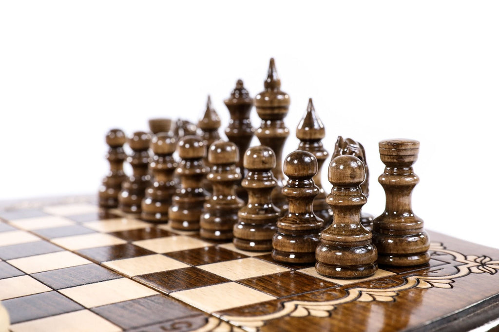 Wooden Chess & Backgammon 30 cm | 11.8" - Unumperfectus