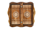 Chess-backgammon with Mount Ararat outline