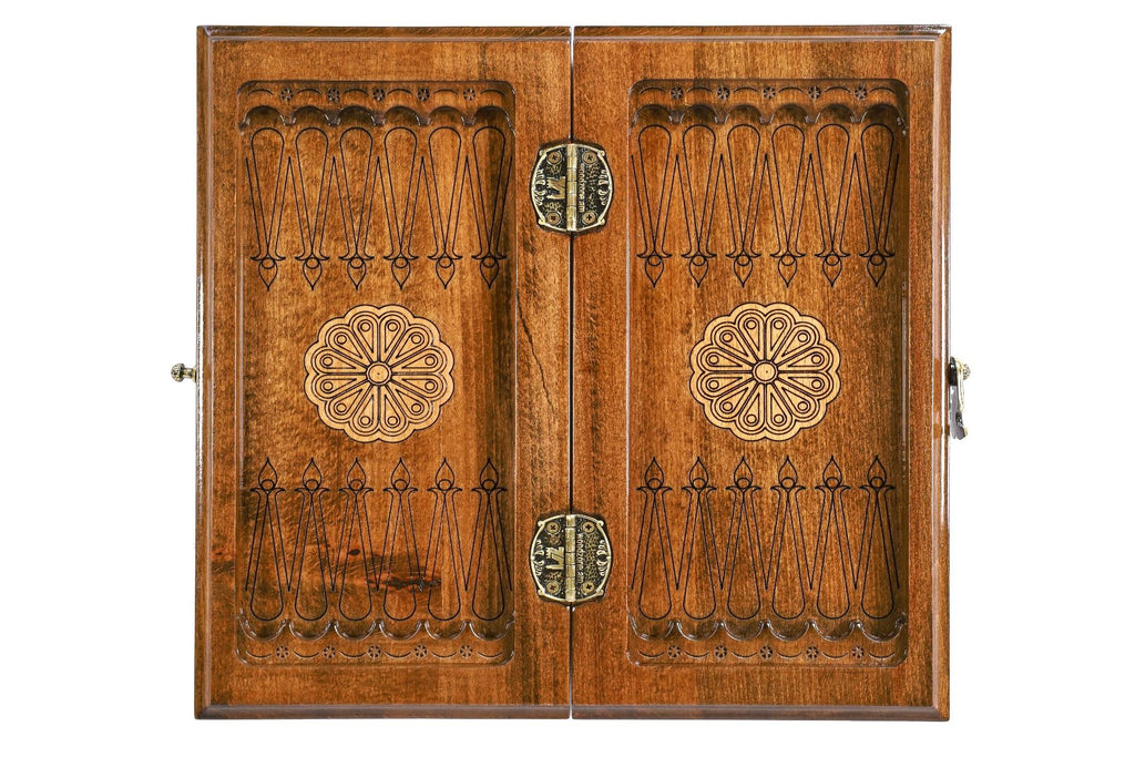 Wooden Classic Ornamental Backgammon Board 11.8" | 30 cm - Unumperfectus