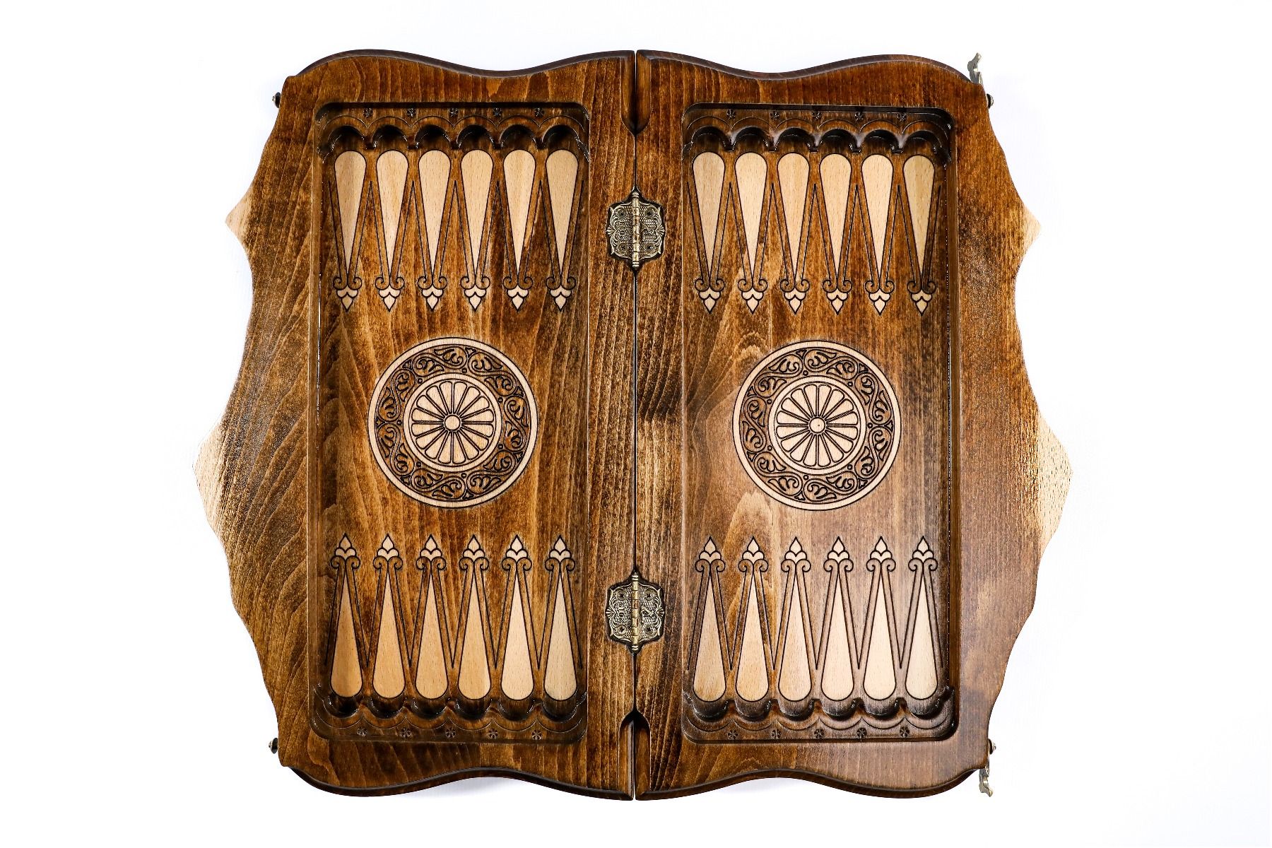 Chess & Backgammon Set — Braid Pattern with Mount Ararat Outline 40 cm | 15.6" - Unumperfectus