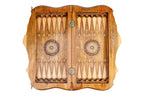 Chess Braid Pattern chess and backgammon set - top-down view of the board