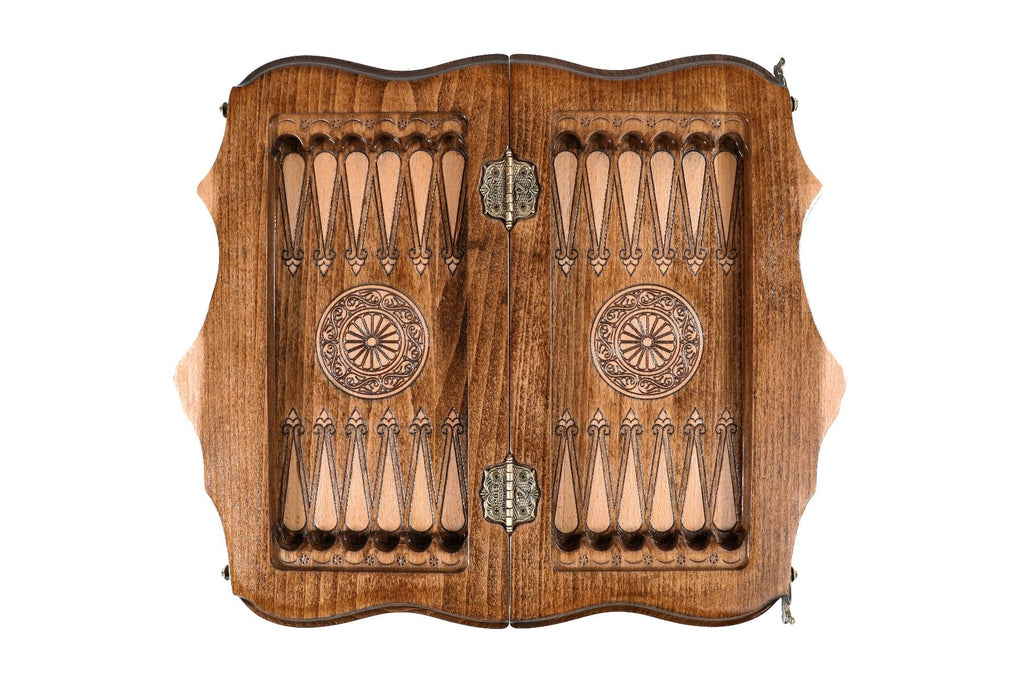Mount Ararat Wooden Chess & Backgammon Board | Copyrighted Outline - Unumperfectus