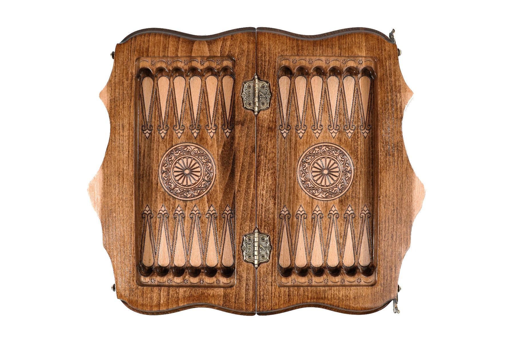 Mount Ararat Wooden Chess & Backgammon Board | Copyrighted Outline - Unumperfectus