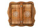 Chess Braid Pattern Mount Ararat chess and backgammon set - top-down view of the board