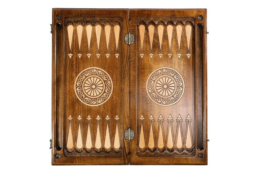 Classic Ornamental Wooden Backgammon Board - Unumperfectus