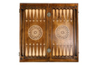 Classic Ornamental backgammon board - corner detail of the board
