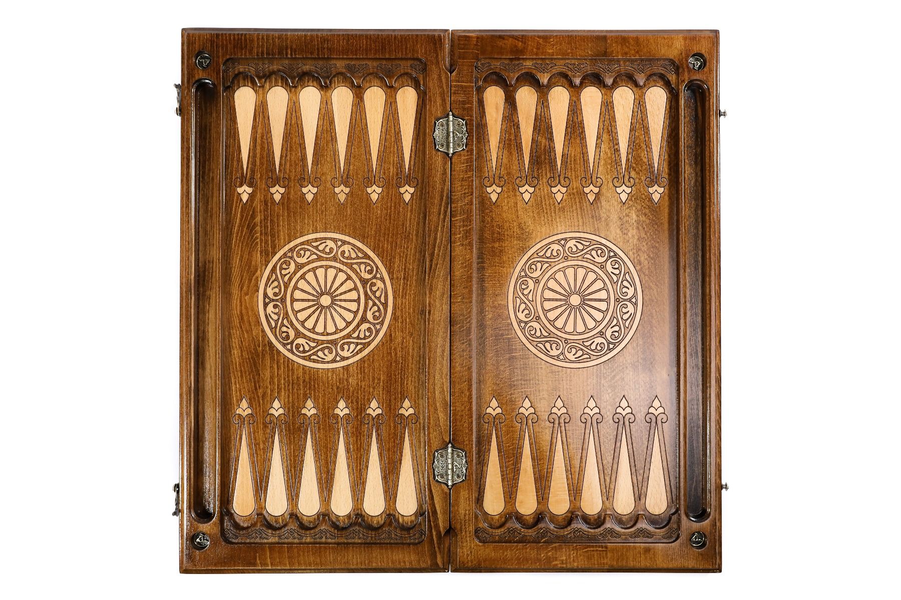 Classic Ornamental Wooden Backgammon Board - Unumperfectus