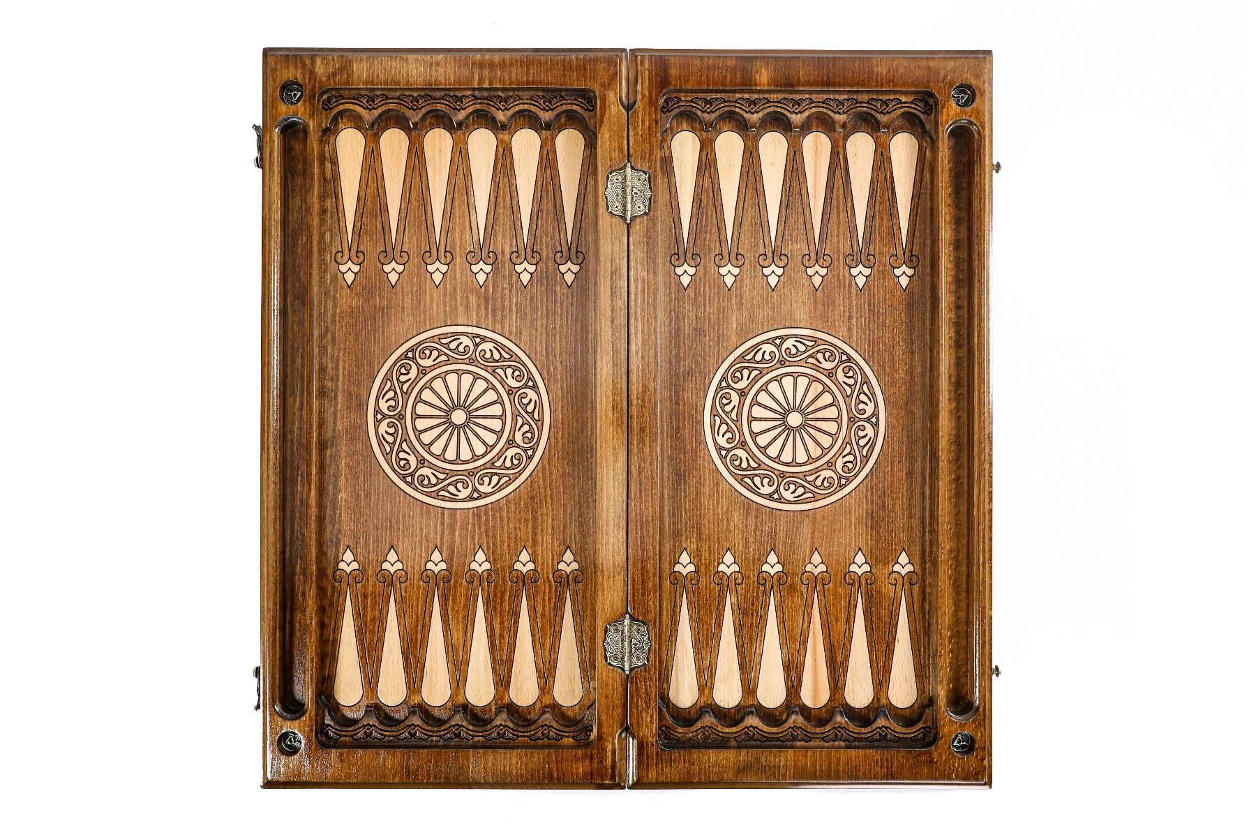 Ornamental bas-relief chess-backgammon classic - Unumperfectus