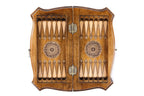 Chess chess and backgammon set - top-down view of the board