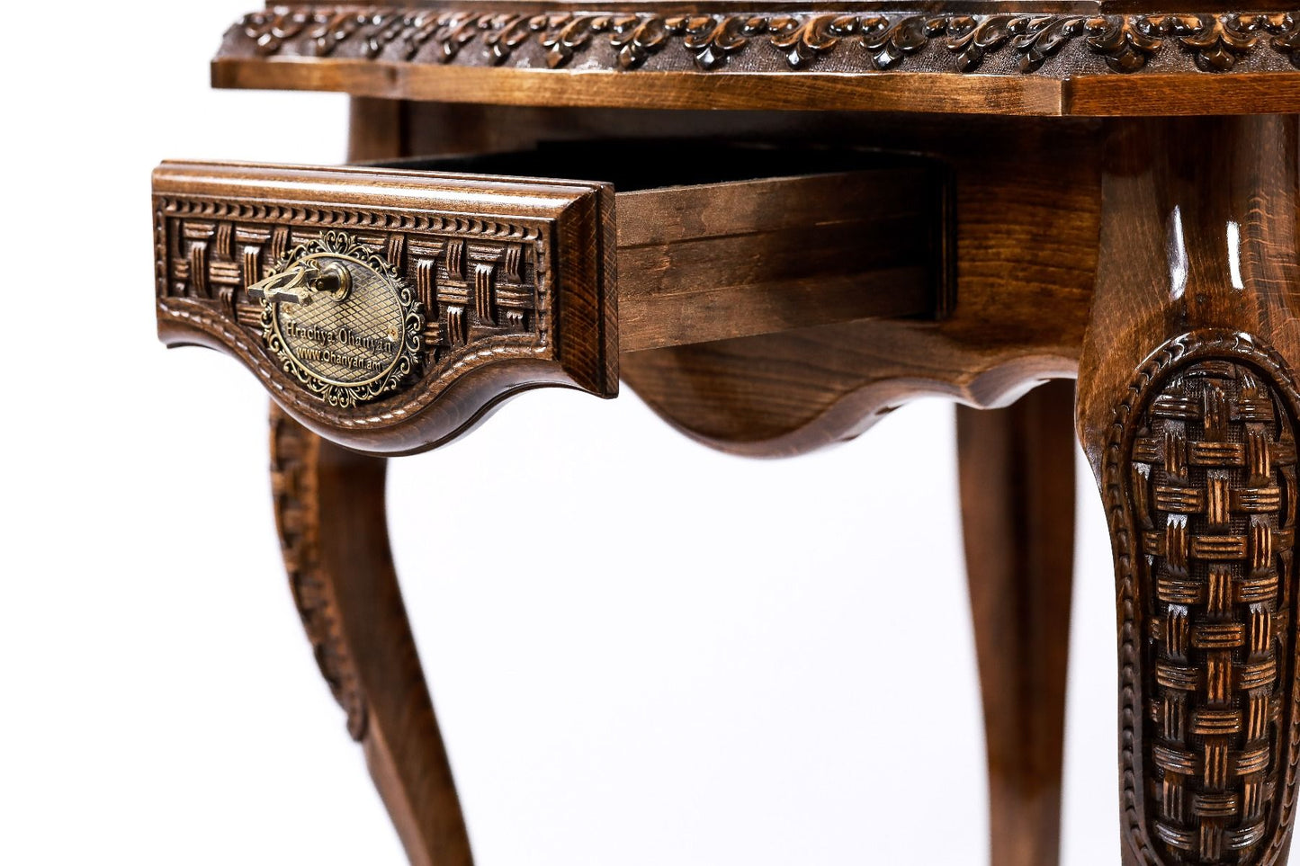 Chess Table Carved Luxurious