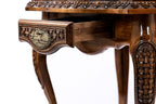 Angled view of the luxury carved chess table