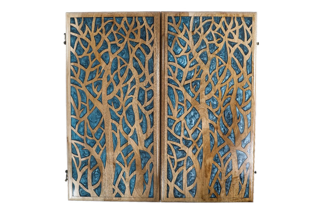 Epoxy Backgammon Set - Tree - Unumperfectus