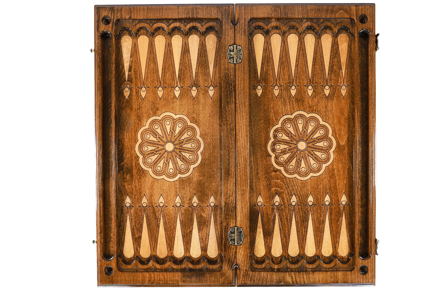 Armenian Wooden Classic Backgammon Board Ararat 23.6" | 60 cm - Unumperfectus