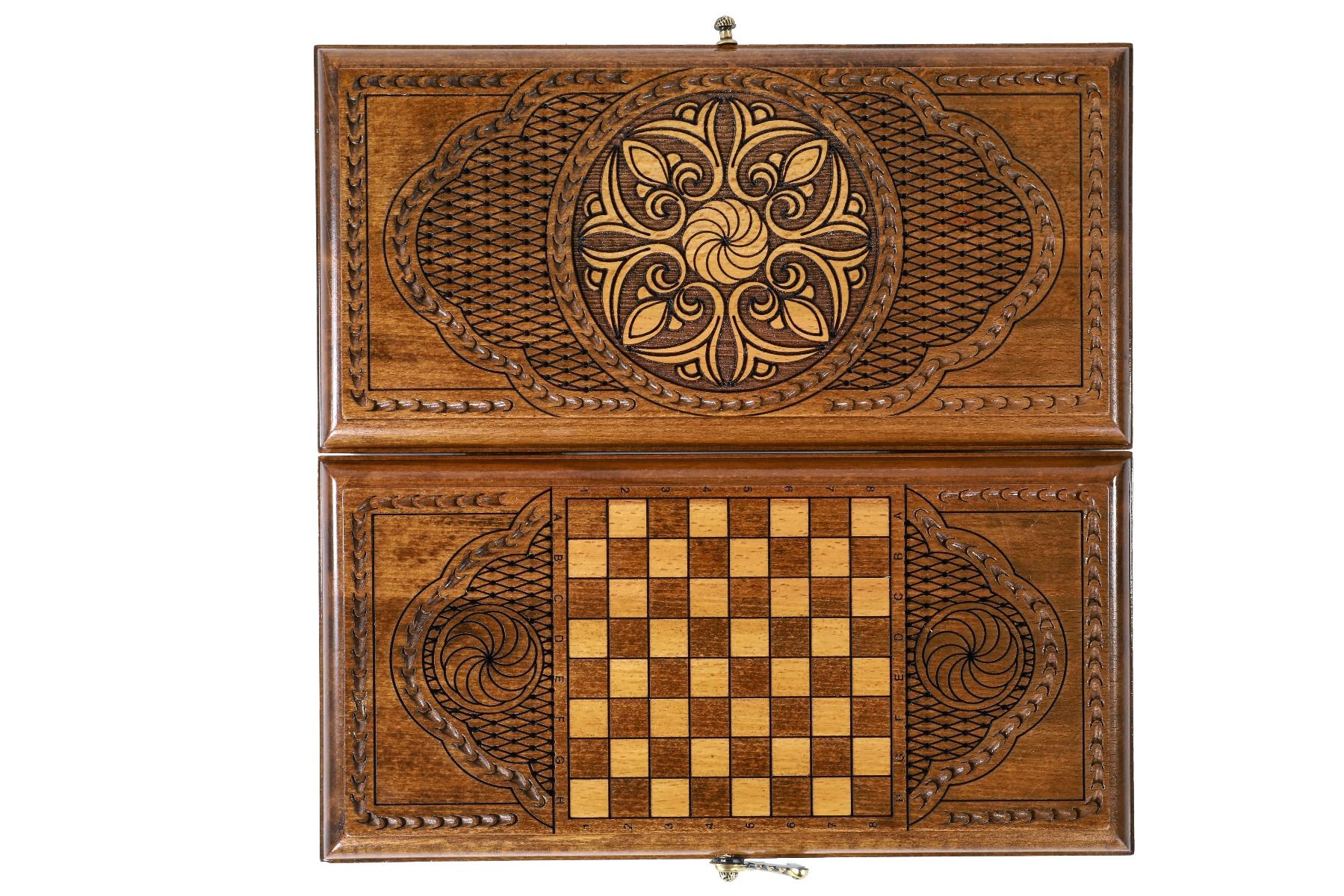 Wooden Classic Ornamental Backgammon Board 11.8" | 30 cm - Unumperfectus