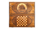 Armenian Church of St. Hripsime backgammon board - angled view