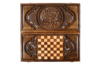 Coat of Arms of Armenia backgammon board - angled view