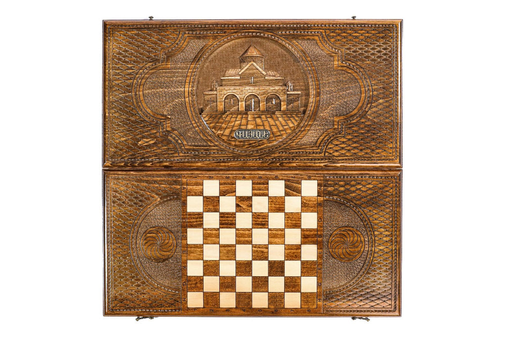 Church of St. Gayane Backgammon – Classic Luxury Wooden Set - Unumperfectus