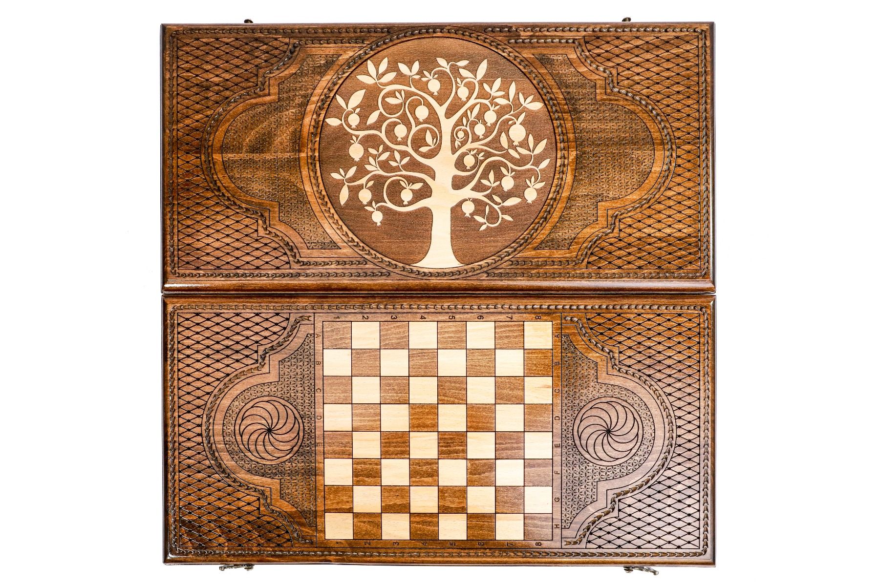 Backgammon set Armenian - Pomegranate Tree of Life - Unumperfectus