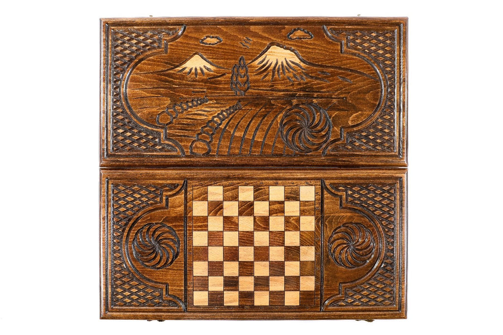 Armenian Classic Backgammon Board With Ararat 23.6" | 60 cm