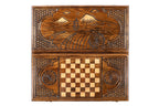 Armenian Classic Ararat backgammon board - corner detail of the board