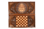 Coat of Arms of Argentina backgammon board - corner detail of the board
