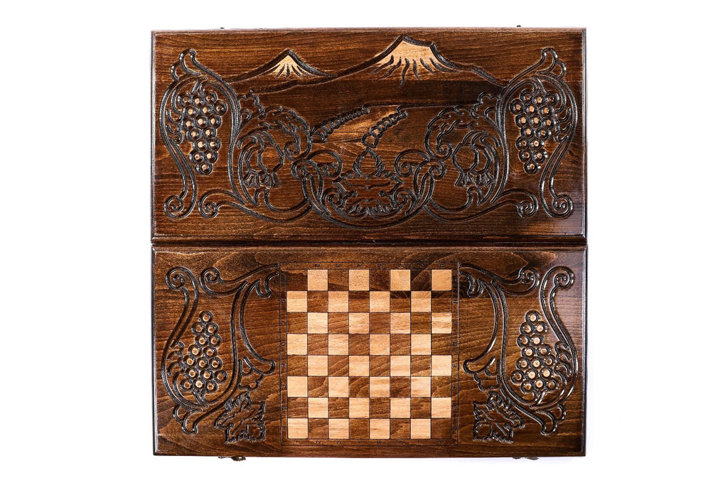 Armenian Wooden Backgammon Board Ararat Classic 23.6" | 60 cm