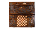 Armenian Ararat Classic backgammon board - angled view