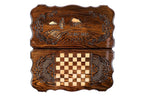 Armenian Classic Ararat backgammon board - corner detail of the board