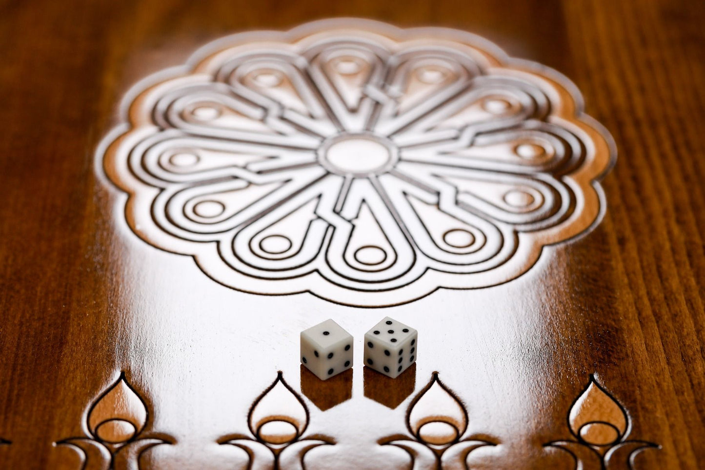 Backgammon Table with Eternity Sign
