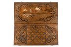 Armenian Classic Ararat backgammon board - detail of the wood grain and finish