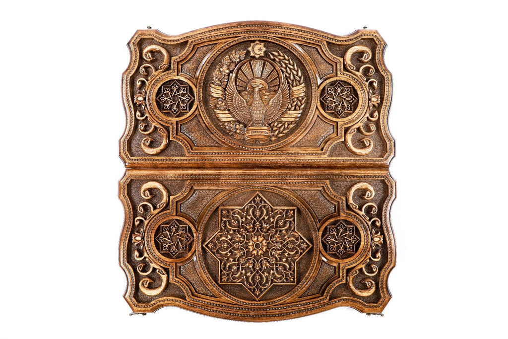 Backgammon Board - Coat of Arms of Uzbekistan - Unumperfectus