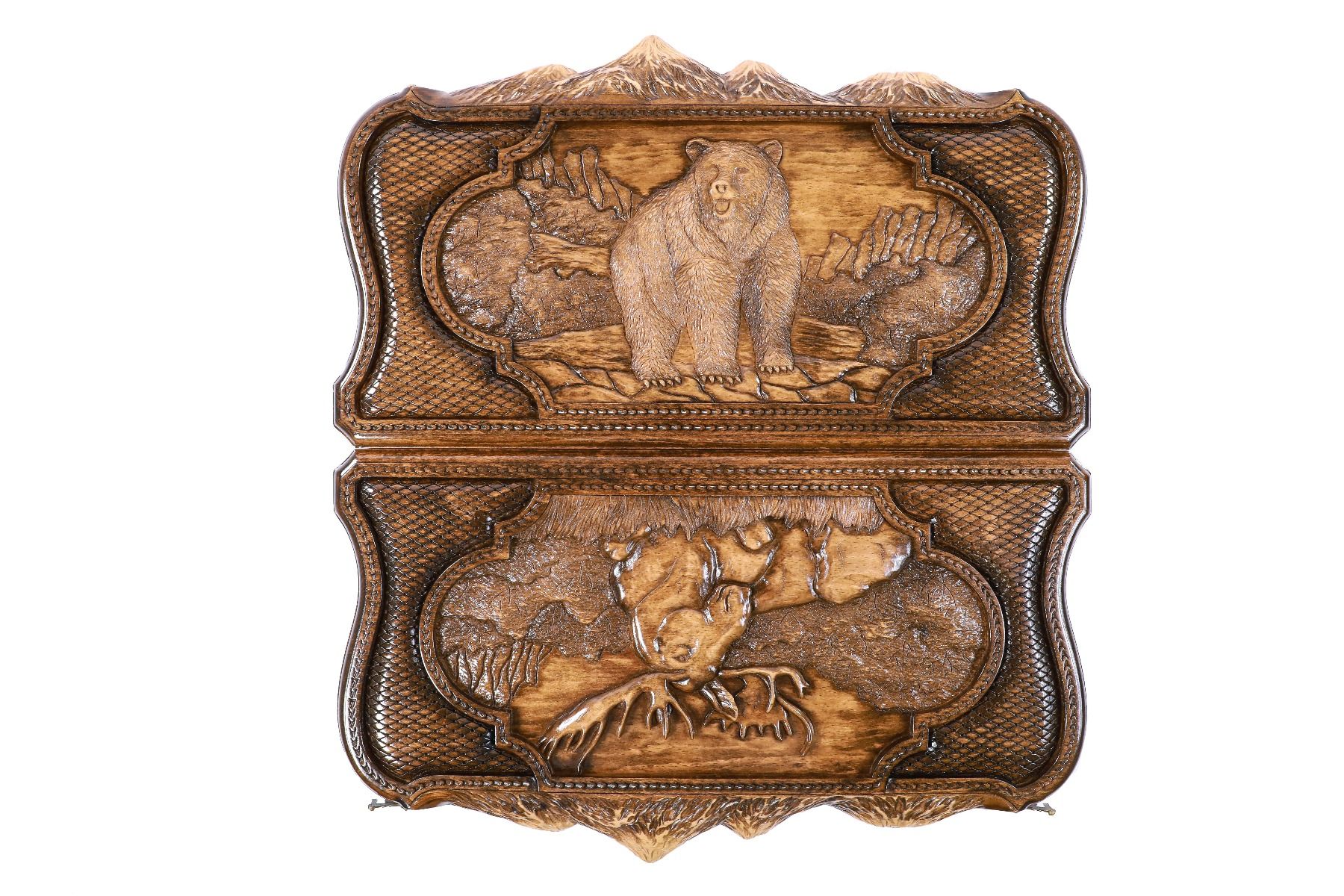 Backgammon Board - Bear & Deer Wildlife