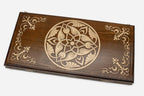 Armenian Backgammon Set - White Ornaments II - handmade wooden backgammon board