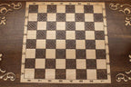 Armenian Backgammon Set - White Ornaments II - handmade wooden backgammon board