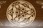 Armenian Backgammon Set - White Ornaments II - handmade wooden backgammon board