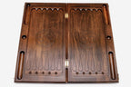 Backgammon Set White Infinity - handmade wooden backgammon board